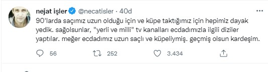 nejat isler gecmise vurgu yapti gecmis olsun kardesim dedi